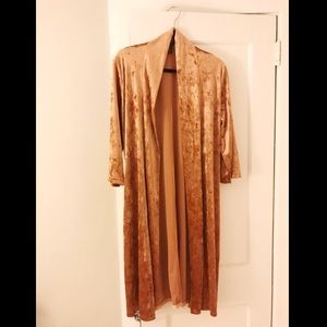 Burnt Orange Crushed Velvet Kimono